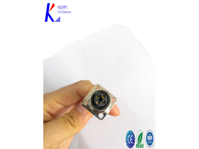 T Code M12 4pin Female Square Flange Socket Connector with Wire Length 250mm