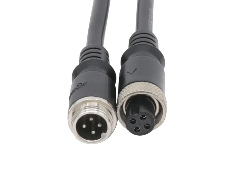 Waterproof 4 Pin Aviation Head Sensor M12 Circular Connector Male to Female Cable