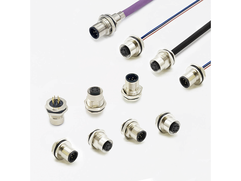 Waterproof Electrical Plug Socket Cambus 3pin 4pin 5pin 8pin M12 Panel Connector
