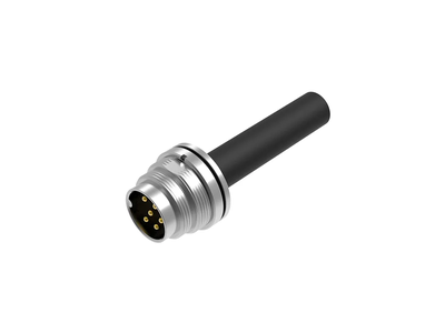 Waterproof Straight Circular Power Connectors a Code Male Plug M12 Connector 4 Pin