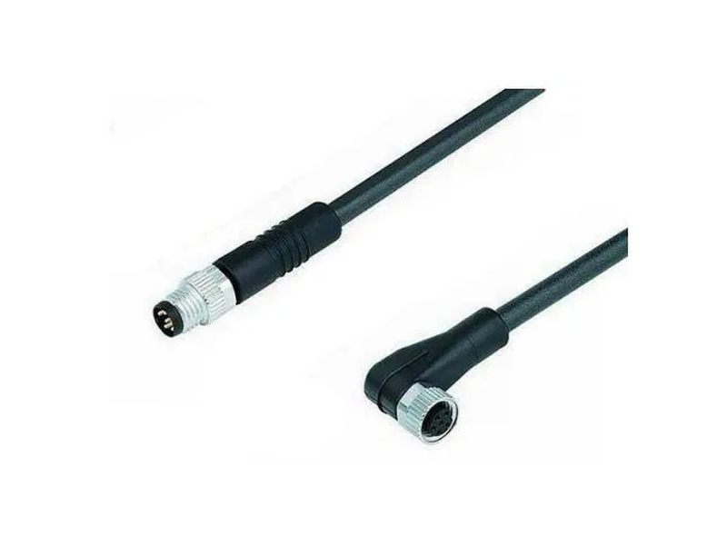 1-2 Meter of M12-5 Pin Female Elbow Cable Connector with 4 Pin Male Staight Cable Connector