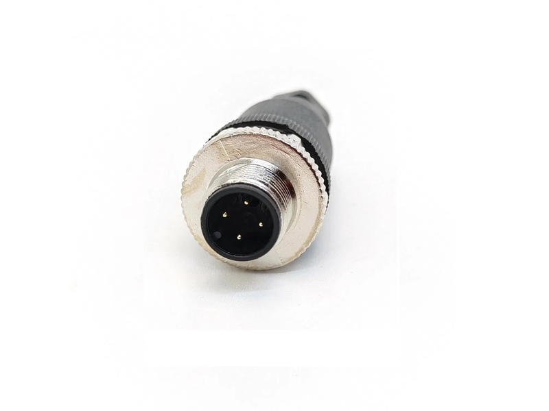 4 Pin Threaded Screw Terminal Connector M12 Sensor Plug a Code Male Straight Bus Plug Connector
