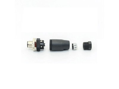4 Pin Threaded Screw Terminal Connector M12 Sensor Plug a Code Male Straight Bus Plug Connector