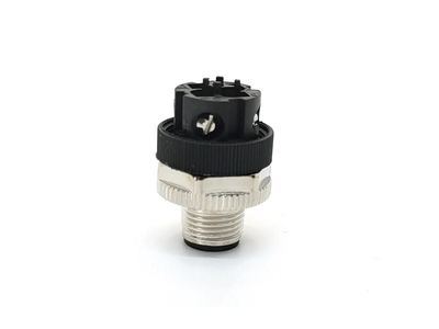 4 Pin Threaded Screw Terminal Connector M12 Sensor Plug a Code Male Straight Bus Plug Connector