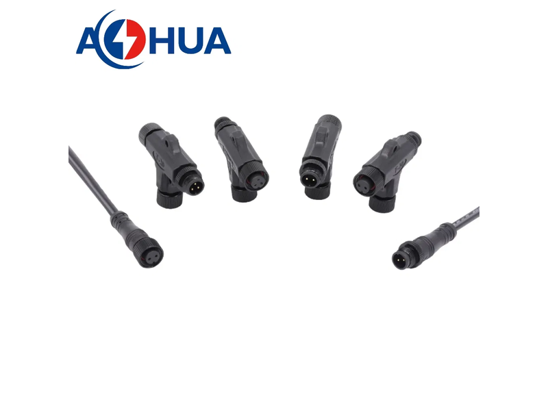 Aohua 3 Way Splitter T Connector M12 Light Waterproof 2 3 4 Pin LED Strip Wiring Connector