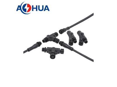 Aohua 3 Way Splitter T Connector M12 Light Waterproof 2 3 4 Pin LED Strip Wiring Connector
