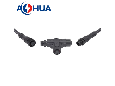 Aohua 3 Way Splitter T Connector M12 Light Waterproof 2 3 4 Pin LED Strip Wiring Connector