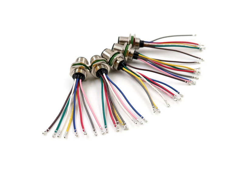 Available Female Customized RJ45 Connector Network Jack M12 4pin Sensor Wire Harness Waterproof