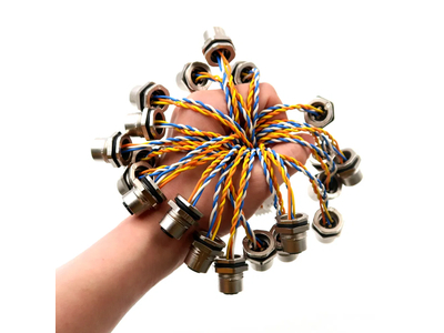 Available Female Customized RJ45 Connector Network Jack M12 4pin Sensor Wire Harness Waterproof