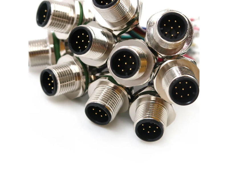 Available Female Customized Waterproof Soldering Connector RJ45 Jack M12 4pin Sensor Wire Harness