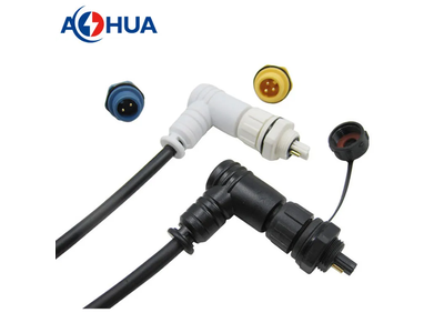 Control Box M12 Angle Panel Mount Waterproof Male Female Extension Cable Connector 4pin IP67