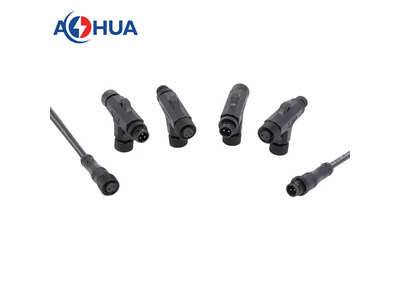 Custom Circular Sensor 2 3 4 Pin Male to Female 2 Way Solder Waterproof IP67 M12 T Splitter Connectors