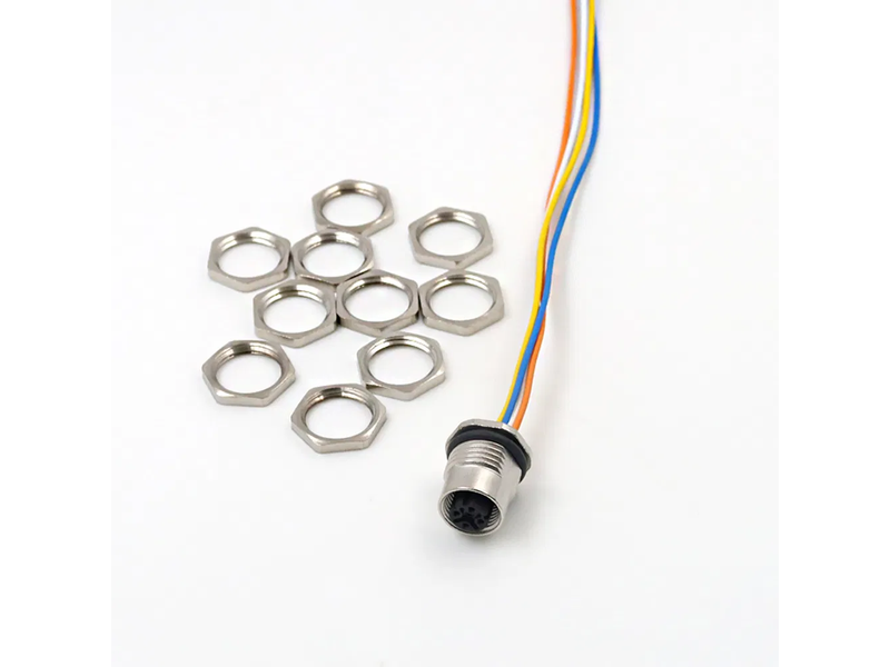 Customized Female Computer Connector RJ45 Jack M12 4pin Sensor Wire Harness Waterproof