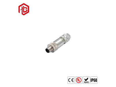 Factory Supply Waterproof Mini Y Splitter a Code 3pin 4pin M12 Y-Type Plug 1 Turn 2 Connector