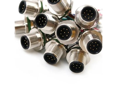 Female Available Customized Automotive Connector Header Network Jack M12 4pin Sensor Wire Harness