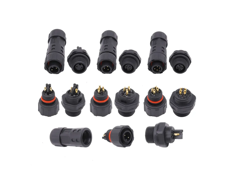 IP67 Solder Wire Panel Mount Connector Mini M12 Female Socket with 2 3 4pin for LED Bars Lighting Procject