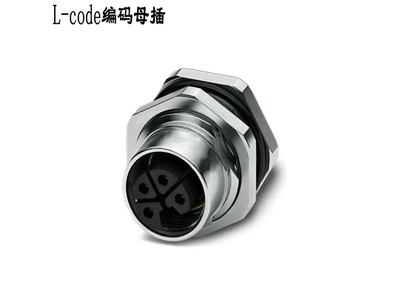 IP67 Waterproof L Code M12 4-Pin Male Straight Front-Fasten Receptacle Ciucular Connector with Terminals