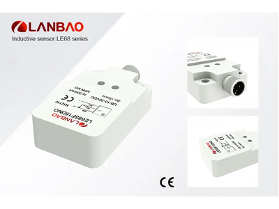 Lanbao Square Plastic Flush 15mm NPN 3 Wires Inductive Proximity Sensor M12 Connector