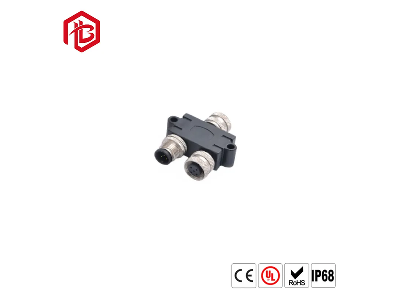 M12 3 Pin 4 Pin Female Male Straight 90 Degree Angled IP67 Waterproof Injected Cable Sensor Connector
