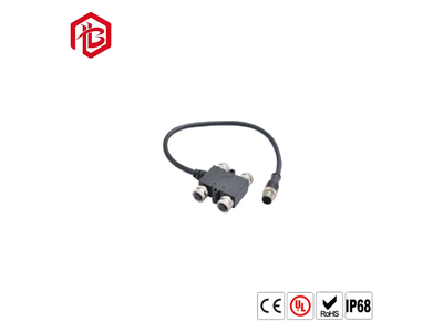 M12 3 Pin 4 Pin Female Male Straight 90 Degree Angled IP67 Waterproof Injected Cable Sensor Connector