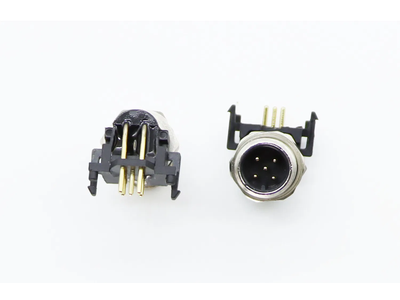 M12 4-Pin 5-Pin Elbow Socket Connector for High Temperature and Cold Resistance Sensor