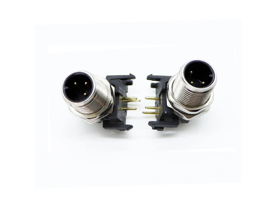 M12 4-Pin 5-Pin Elbow Socket Connector for High Temperature and Cold Resistance Sensor
