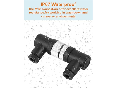 M12 4 Pin Right-Angle Male & Female Panel Mount Aviation Waterproof Industrial Circular Connector