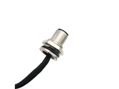 M12 4-Pin Waterproof Front Socket 4 Core Front Plate Installation M12 Connector with Wire Socket