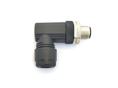 M12 B Code 4pin Male Sensor Right Angle Connector IP 67 Waterproof Threaded Connection