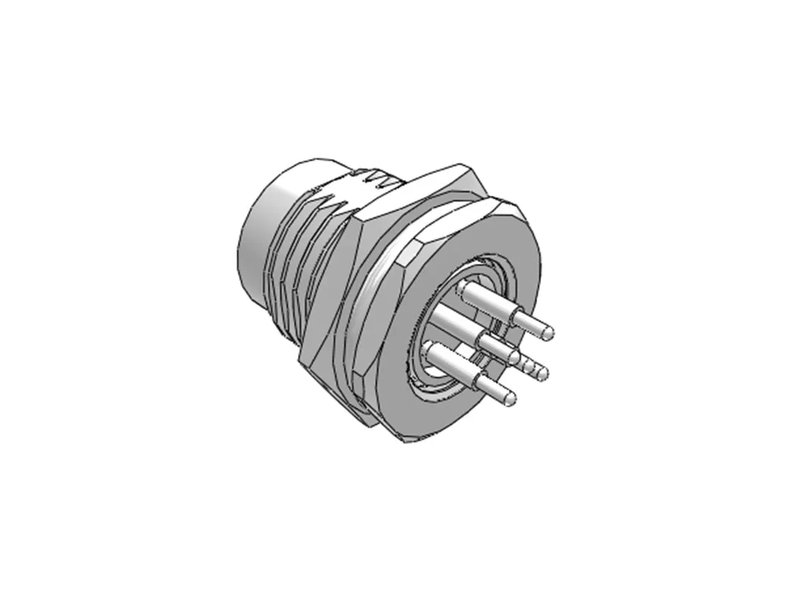 UL TUV Customized High Current 4 Pin 6 Pin 8 Pin M12 Plate Contact Circular Connector