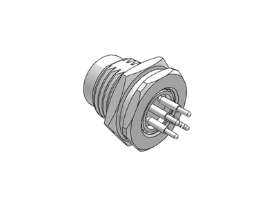 UL TUV Customized High Current 4 Pin 6 Pin 8 Pin M12 Plate Contact Circular Connector