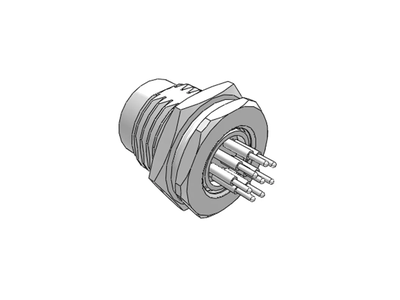 UL TUV Customized High Current 4 Pin 6 Pin 8 Pin M12 Plate Contact Circular Connector
